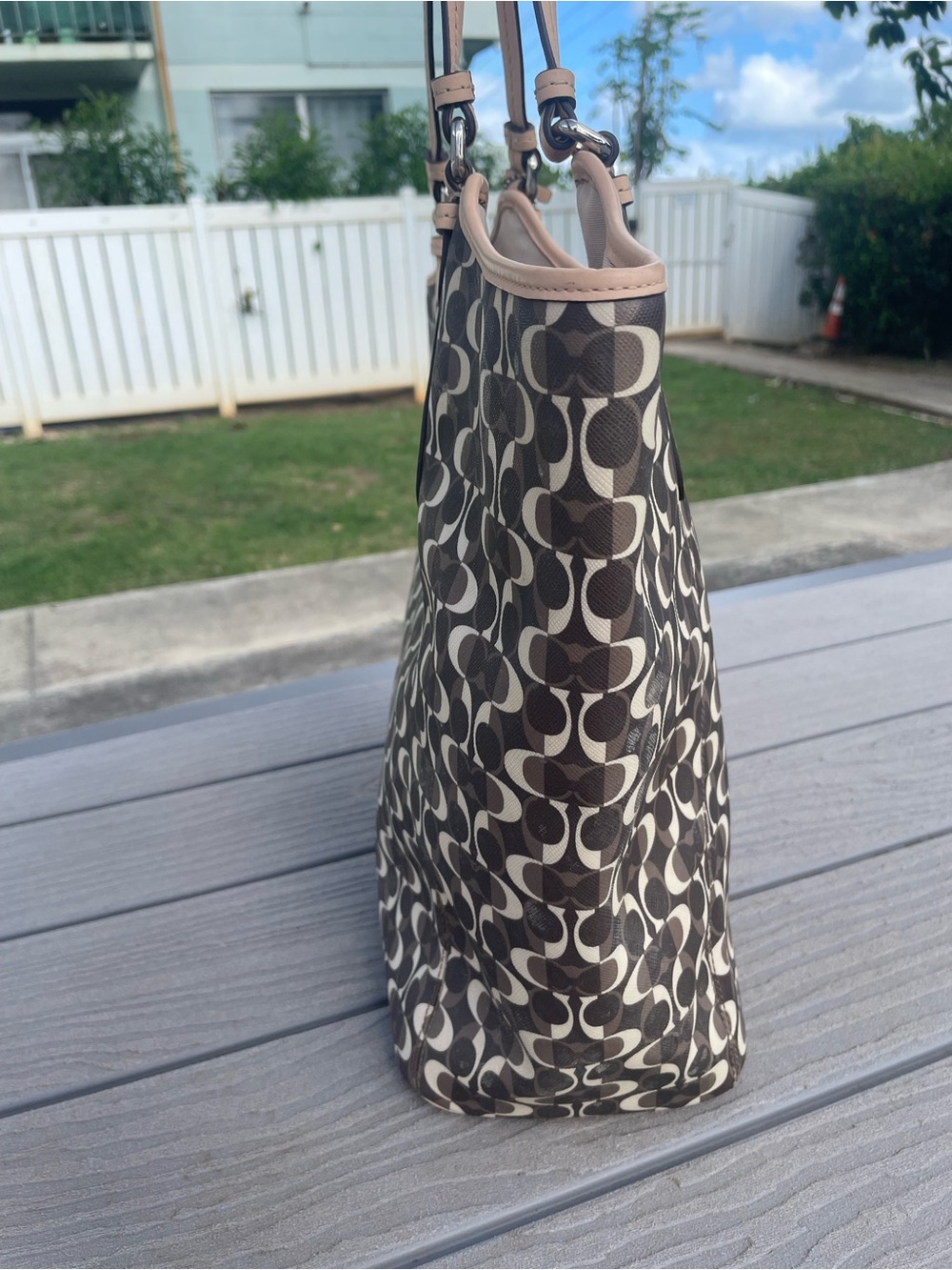 Coach Peyton Dream Brown/Beige Signature Tote - Picture 3 of 8